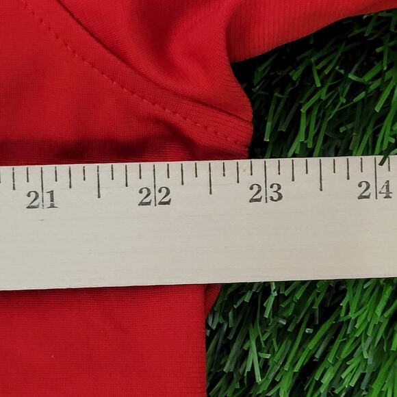 ADIDAS Trefoil Track Jacket Large 22x27 Red Black Trim - Picture 16 of 16